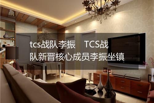 tcs战队李振　TCS战队新晋核心成员李振坐镇