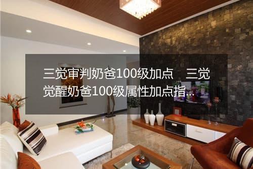 三觉审判奶爸100级加点　三觉觉醒奶爸100级属性加点指南